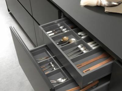 Modern Kitchen Drawer Containing Spoons