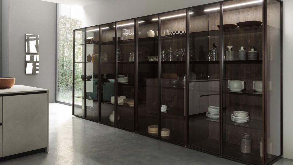 Glass Cabinets Glass Cabinets: Kitchen Cabinets with Glass Doors | Pedini Miami