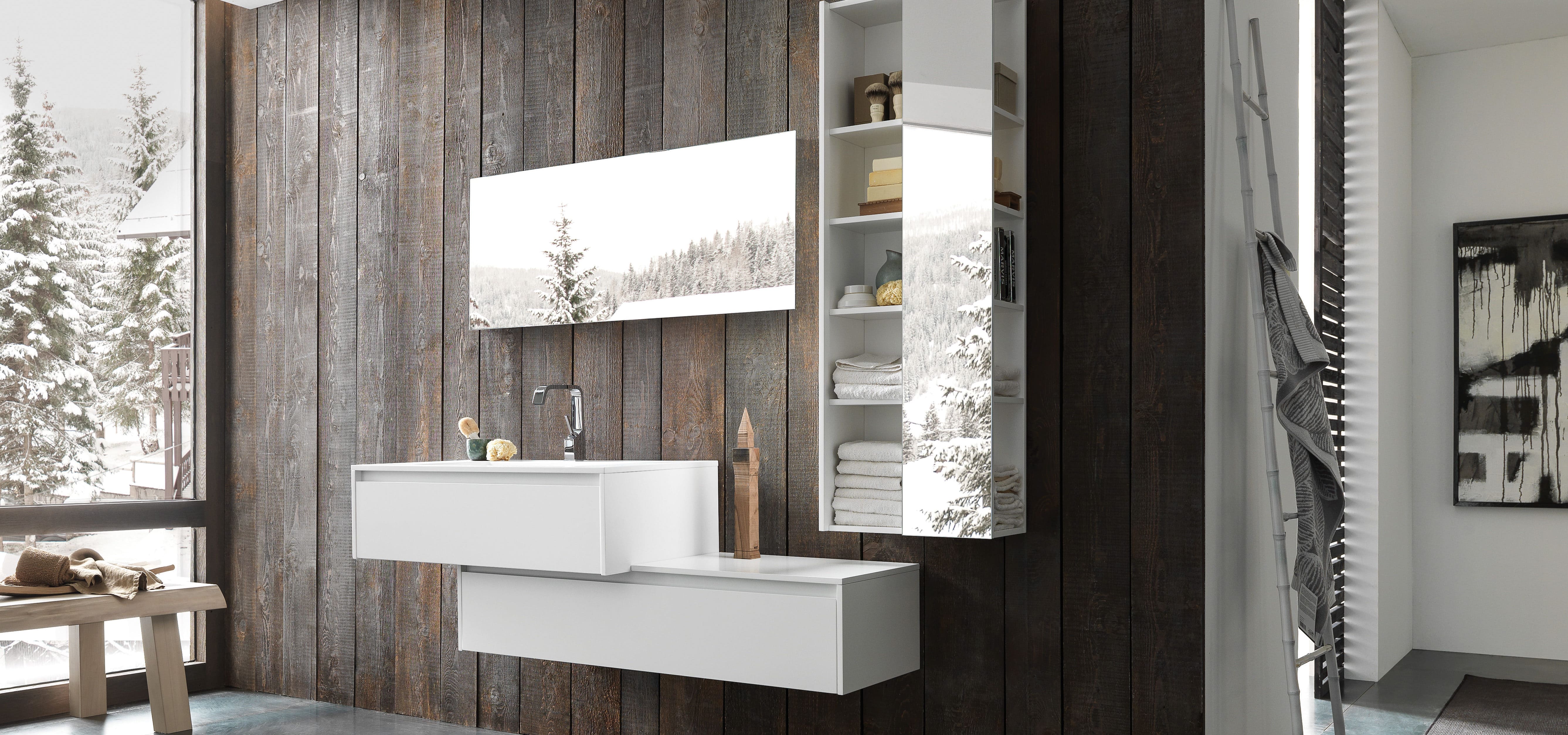 Grey Bathroom Wash Basin Interior Design