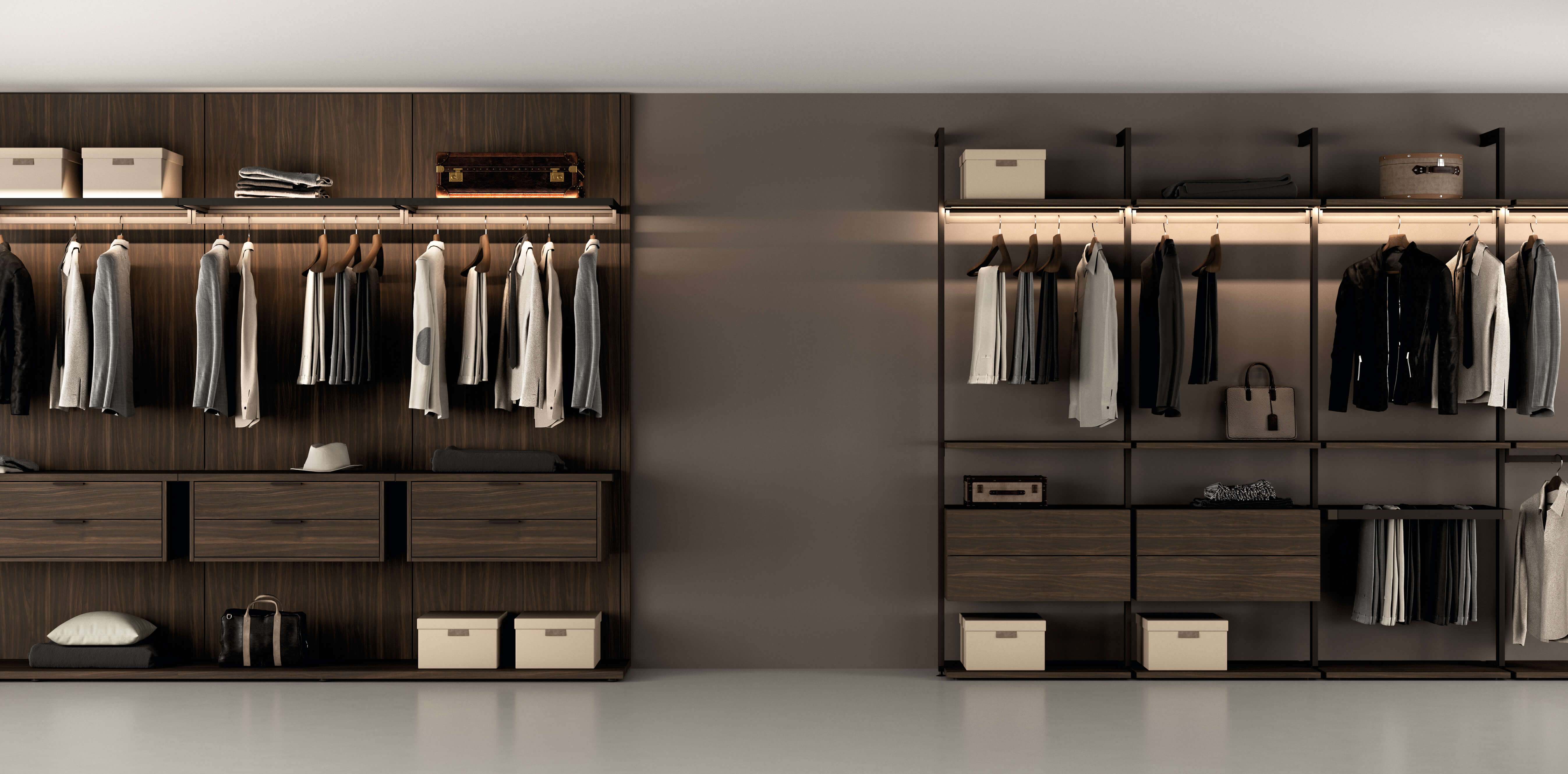 Modern Walk-In Closet Design Ideas | Pedini Miami