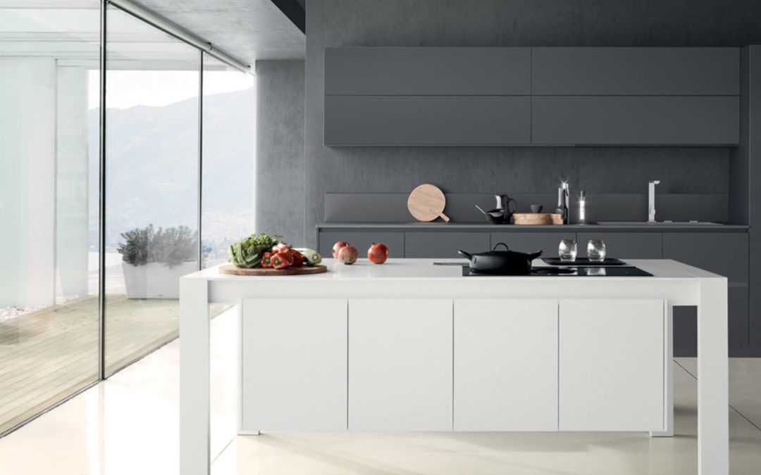 Stylish kitchen with wood accents