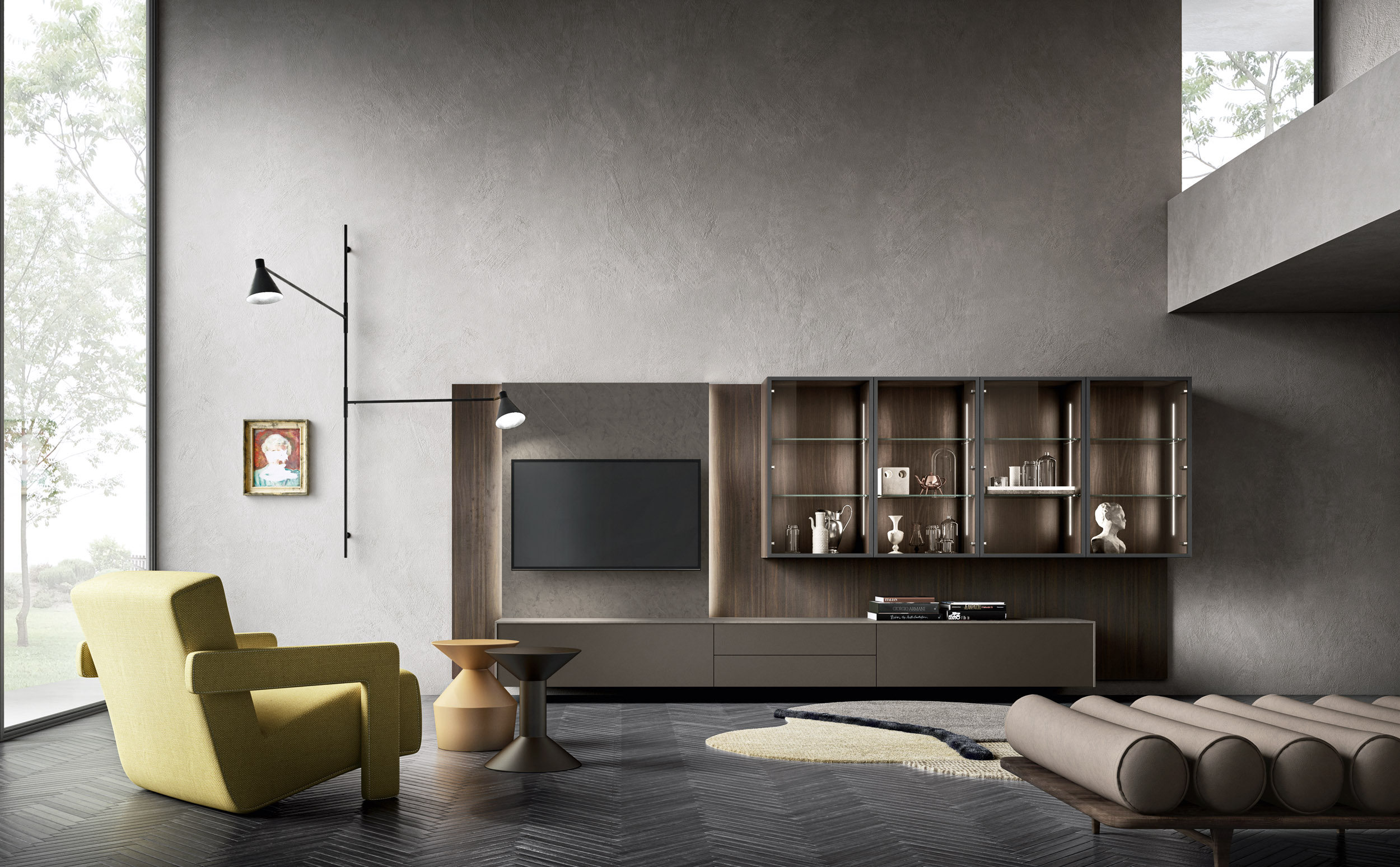 modern living room television design