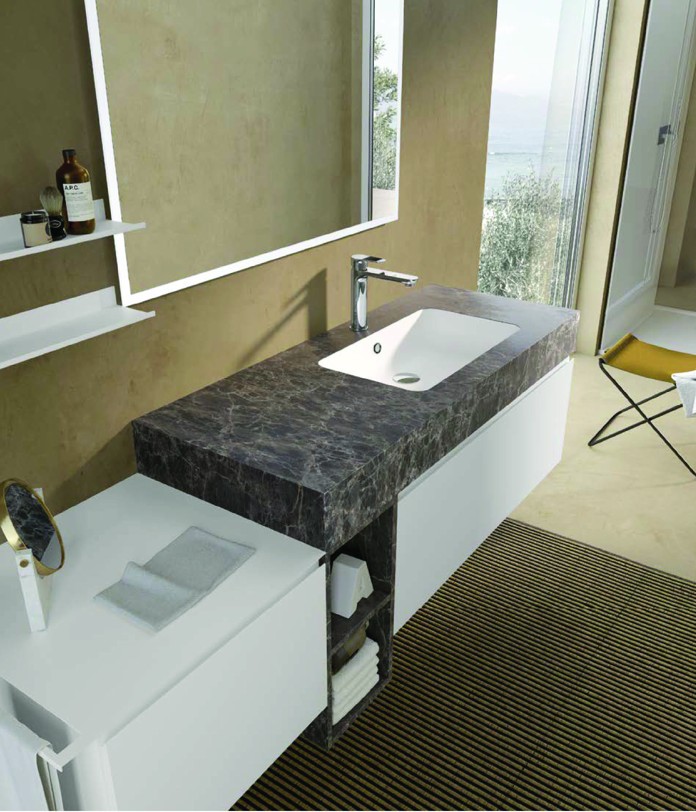 gola bathroom marble counter