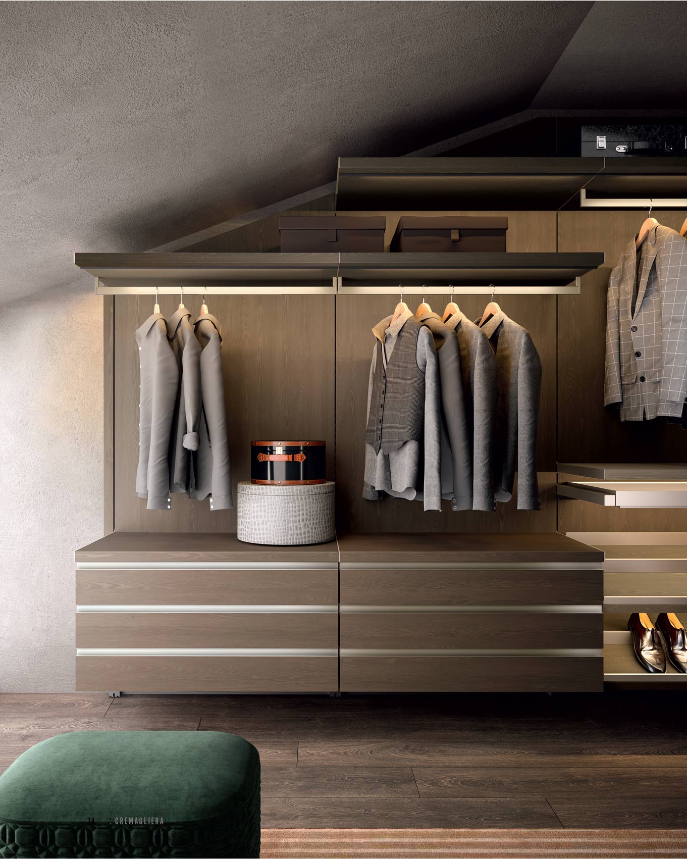 modern small walk in closet design