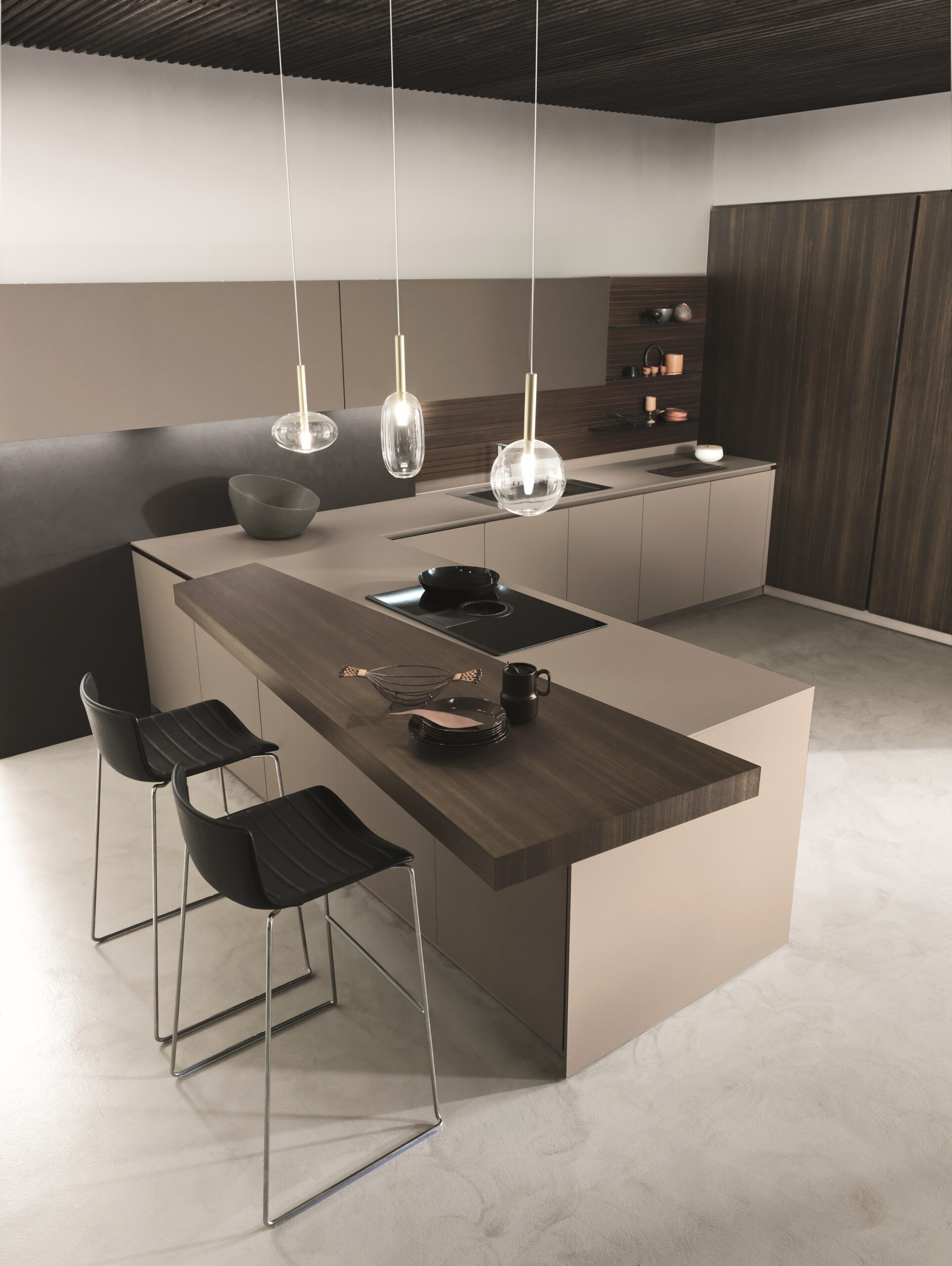 Spacious kitchen island as the central hub in a luxury kitchen